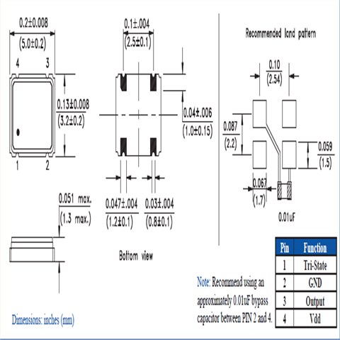 Abracon Oscillator-14.7456MHz-±100ppm-15pF晶振