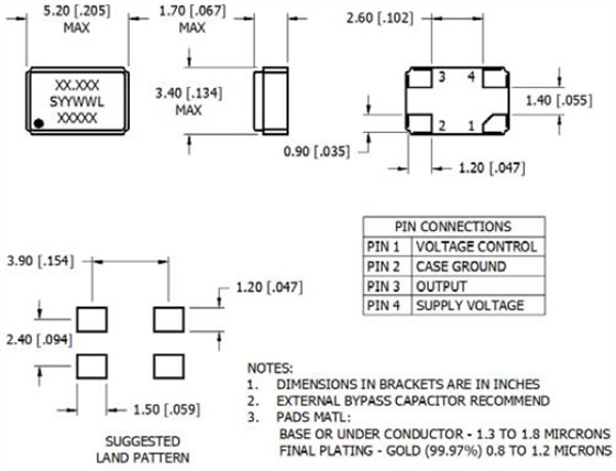 MTTB 5032 VCTCXO