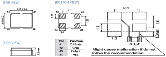 BMS-323R 3225 OSC