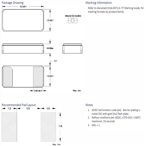 3215mm,TFA322PG327KR,TFA32,32.768KHz,CTS品牌,M2M通信晶振