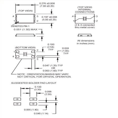 PM3MM 30.000000,PM系列7050mm谐振器,MtronPTI晶体