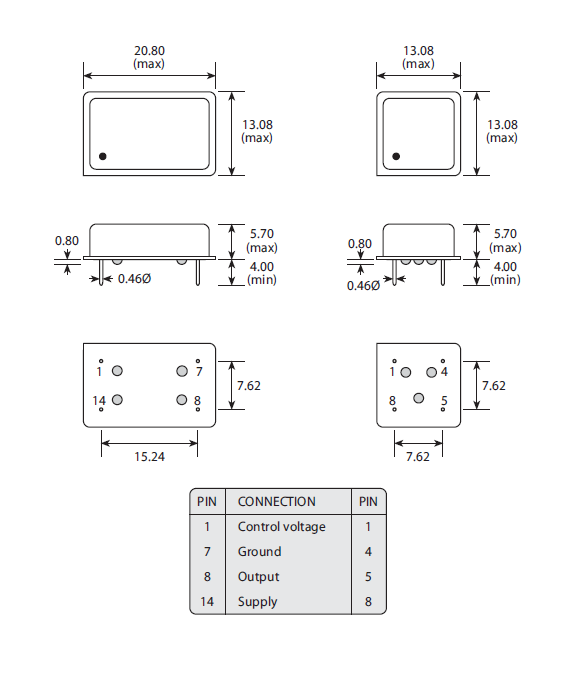 gvxo43 20.8-13.1 13.1-13.1 VCXO