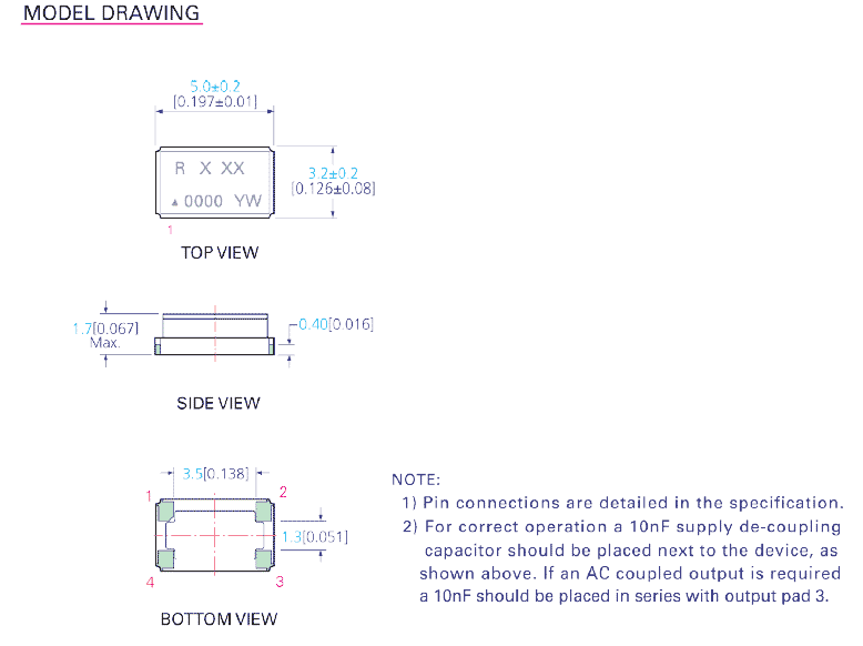 RFPT400 5032 TCXO