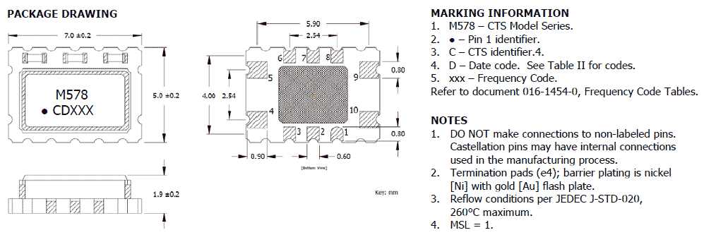 578 7050 VC-TCXO