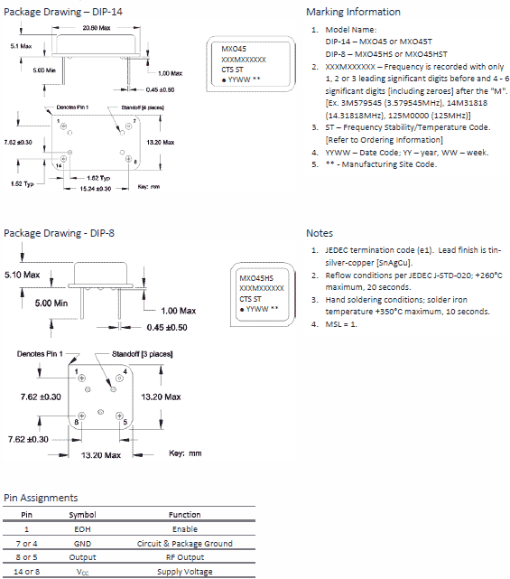 MXO45T 20.8-13.2 OSC