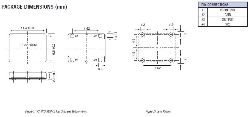 vc-txo-39smx 11.4-9.6 TCXO