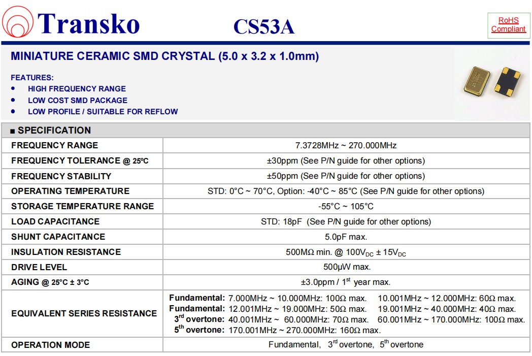CS53A规格